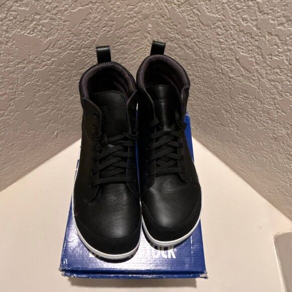 Birkenstock Women's 10 QS 700 High Top Sneaker Boots Steel Toe Black Leather NEW - Picture 1 of 14